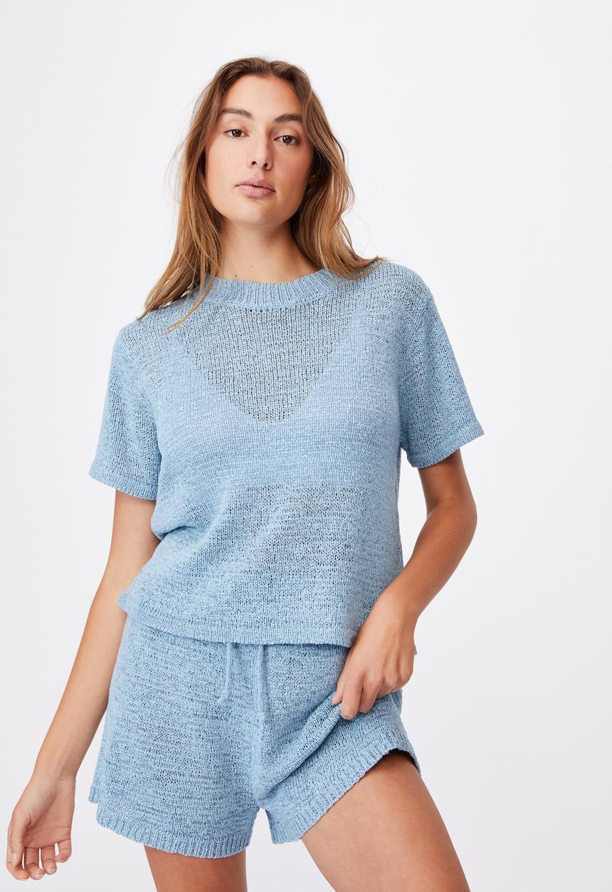 Cotton On - Summer lounge t-shirt - glacier blue