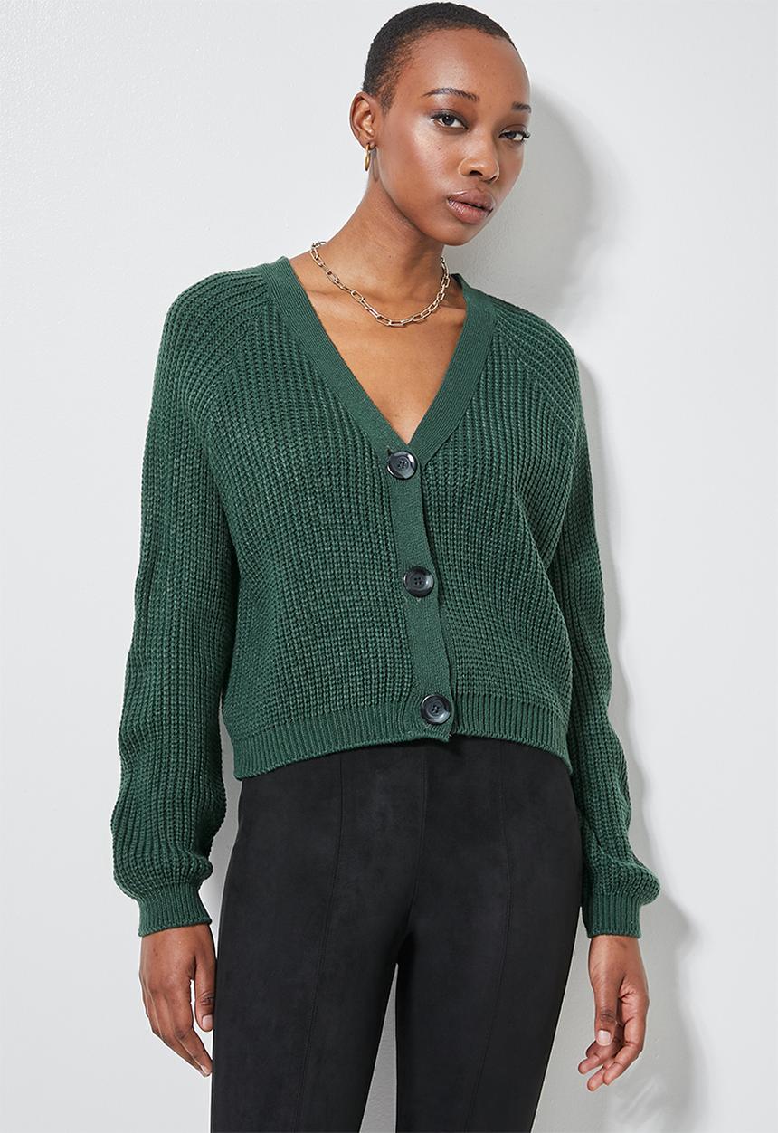 Superbalist - Knit crop cardigan - emerald