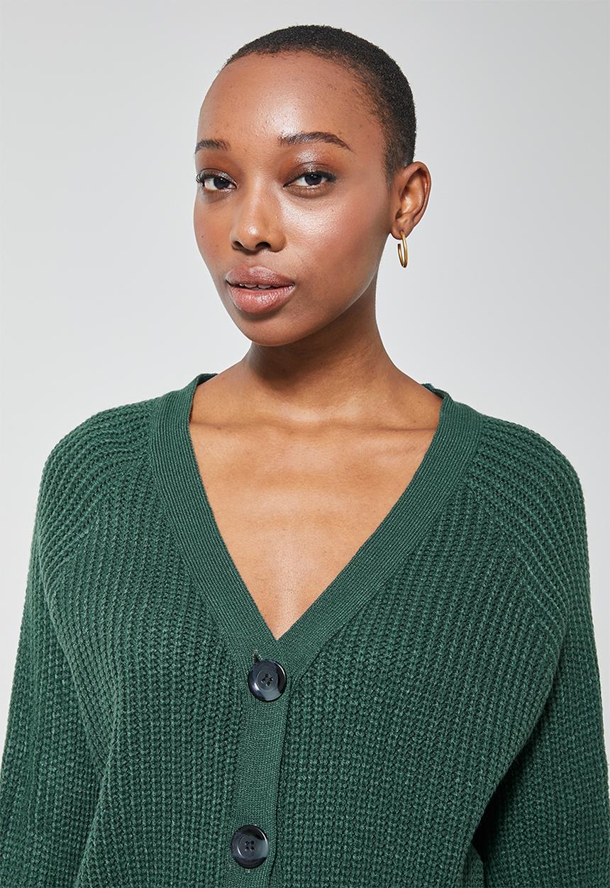 Superbalist - Knit crop cardigan - emerald