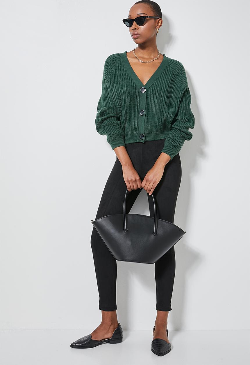 Superbalist - Knit crop cardigan - emerald