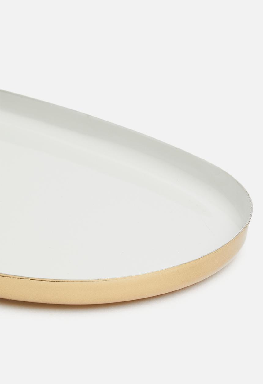 H&S - Oval tray - light grey