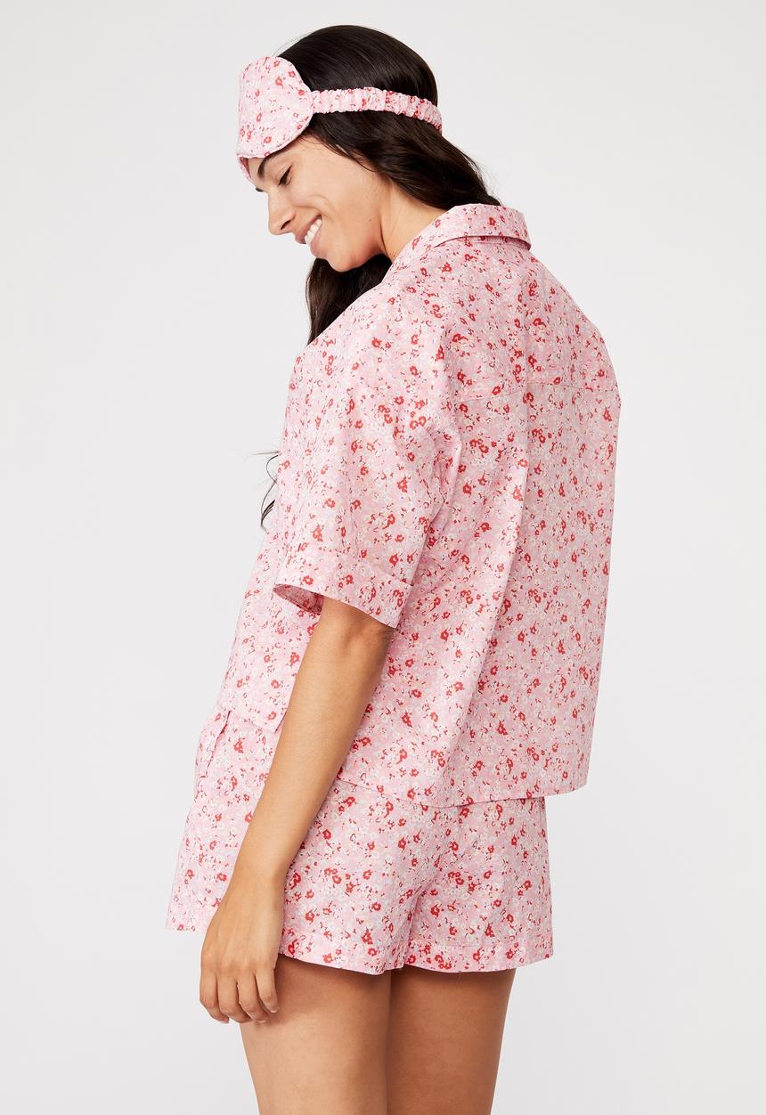 Cotton On - Washed woven sleep set - ditsy texture