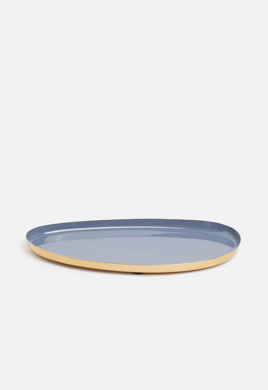 H&S - Oval tray - dark grey