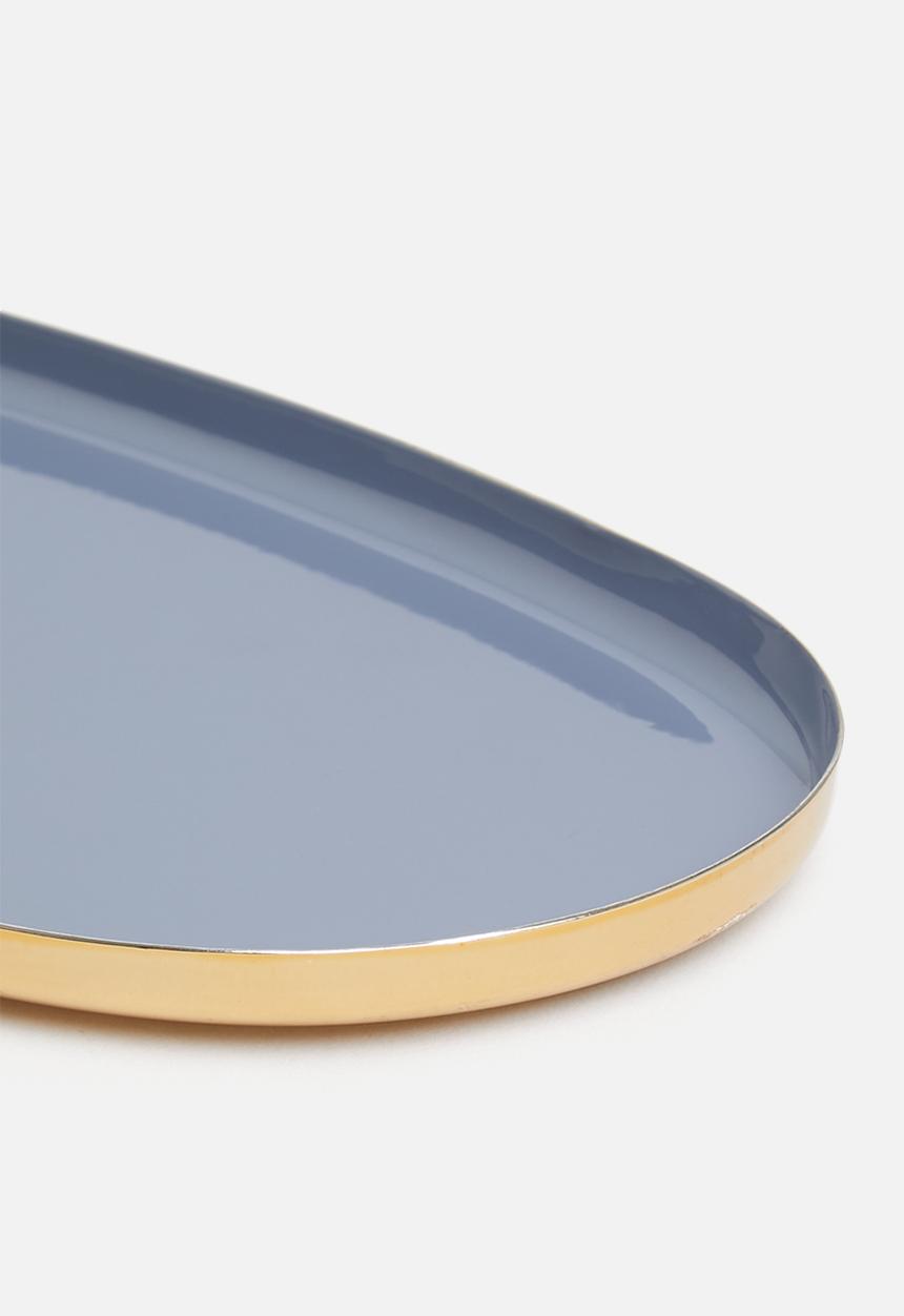 H&S - Oval tray - dark grey