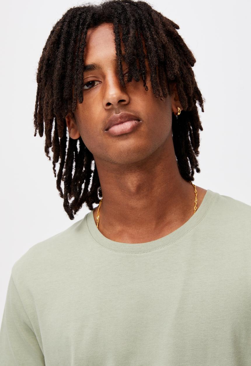 Factorie - Curved T-shirt - sage