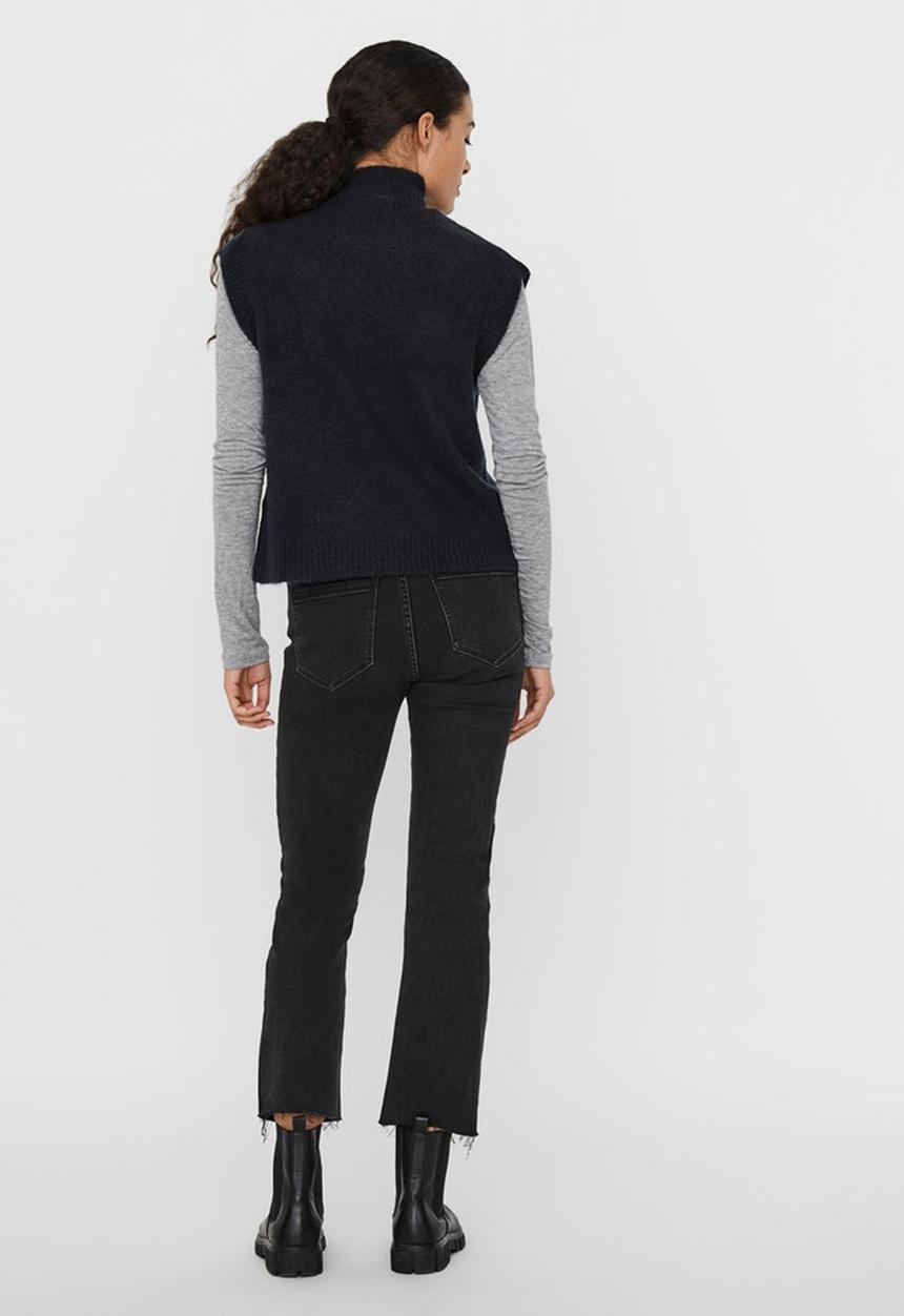 Vero Moda - Lefile sleeveless highneck vest boo - black