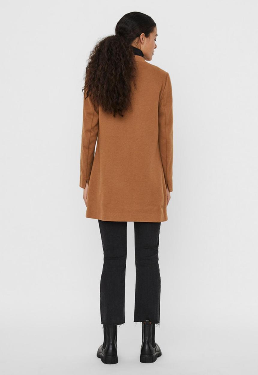 Vero Moda - Reva long sleeve long blazer - brown