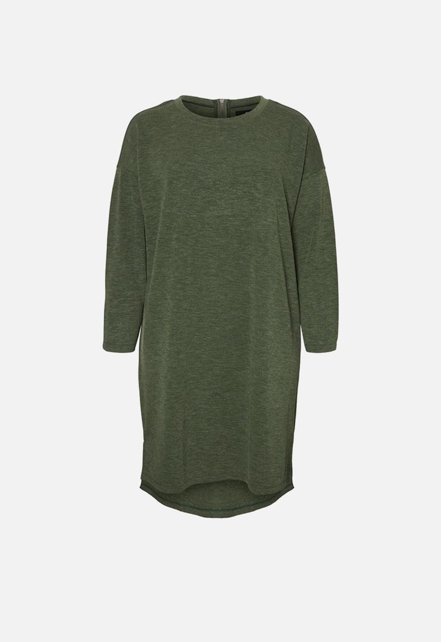 Vero Moda - Curve amaimarco long sleeve o-neck dress - black forest