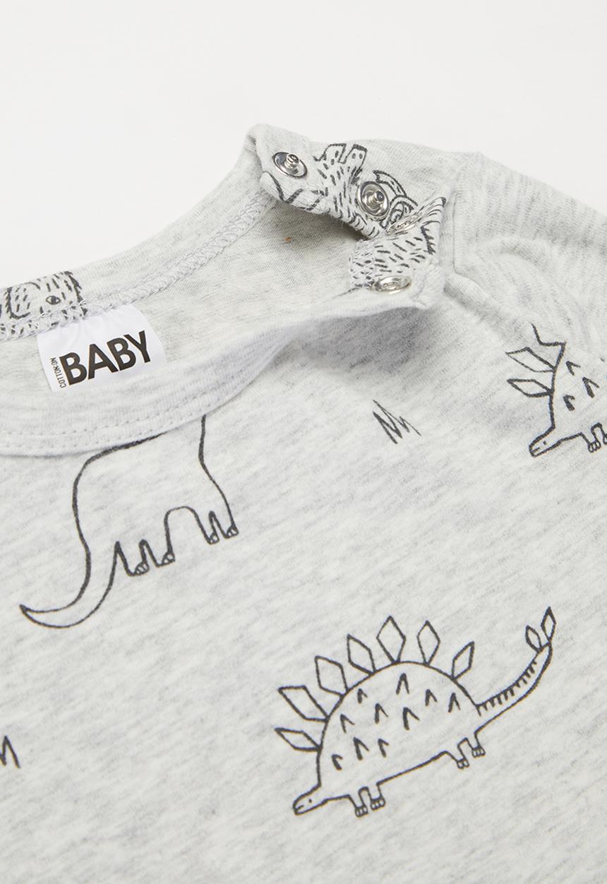 Cotton On - 3 Pack long sleeve bubbysuit - grey & green 