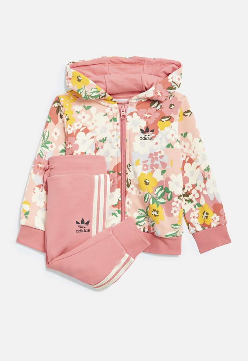 adidas Originals - Full zip hoodie set - trace pink