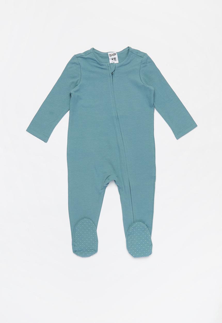 Cotton On - 3 Pack long sleeve zip romper - blue 