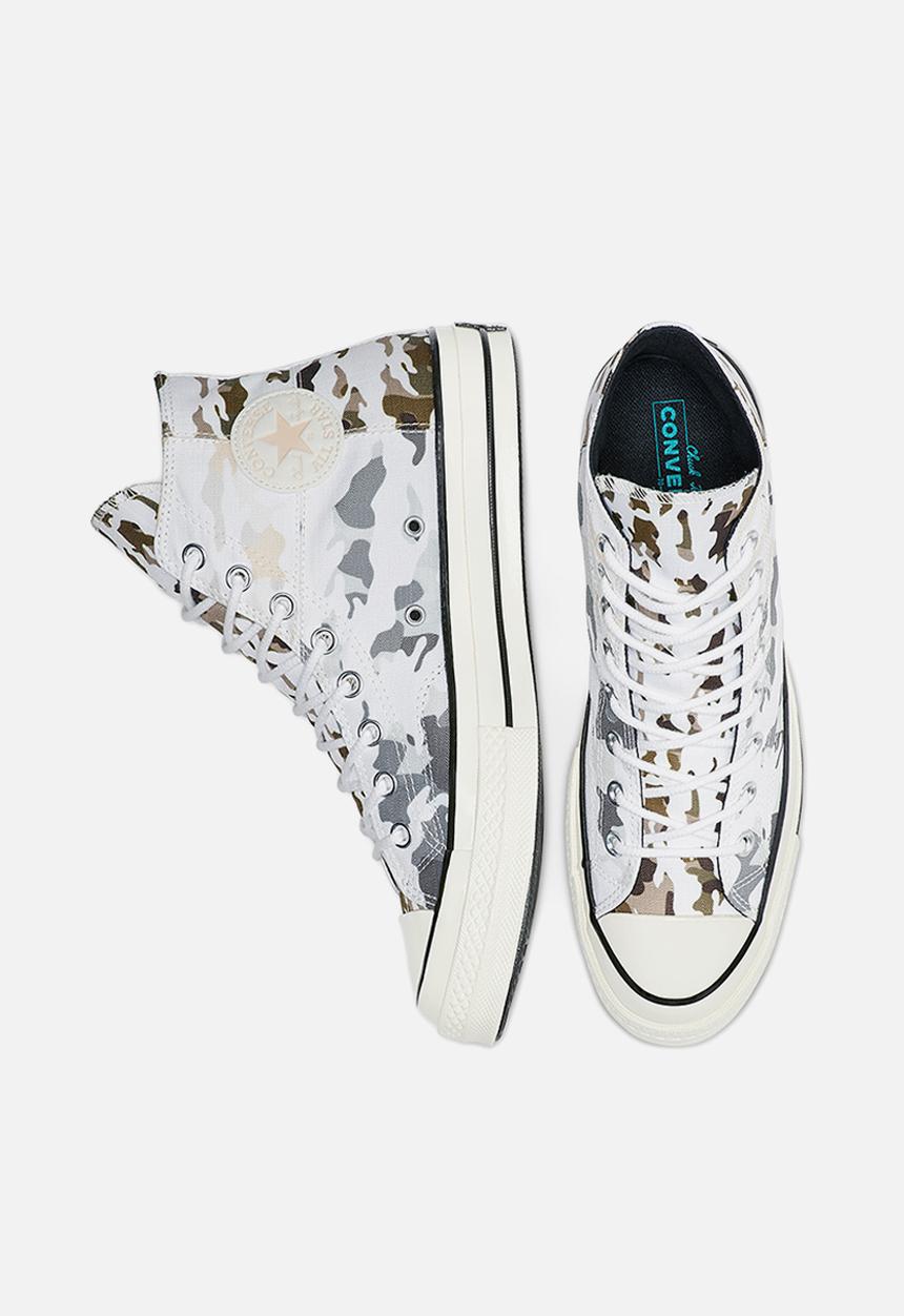 Converse - Chuck 70 blocked camo hoop hunter m hi - white/carbon grey