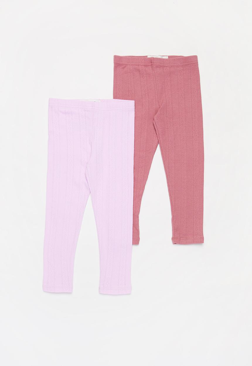 Cotton On - Huggie tights multipack - pink & purple 