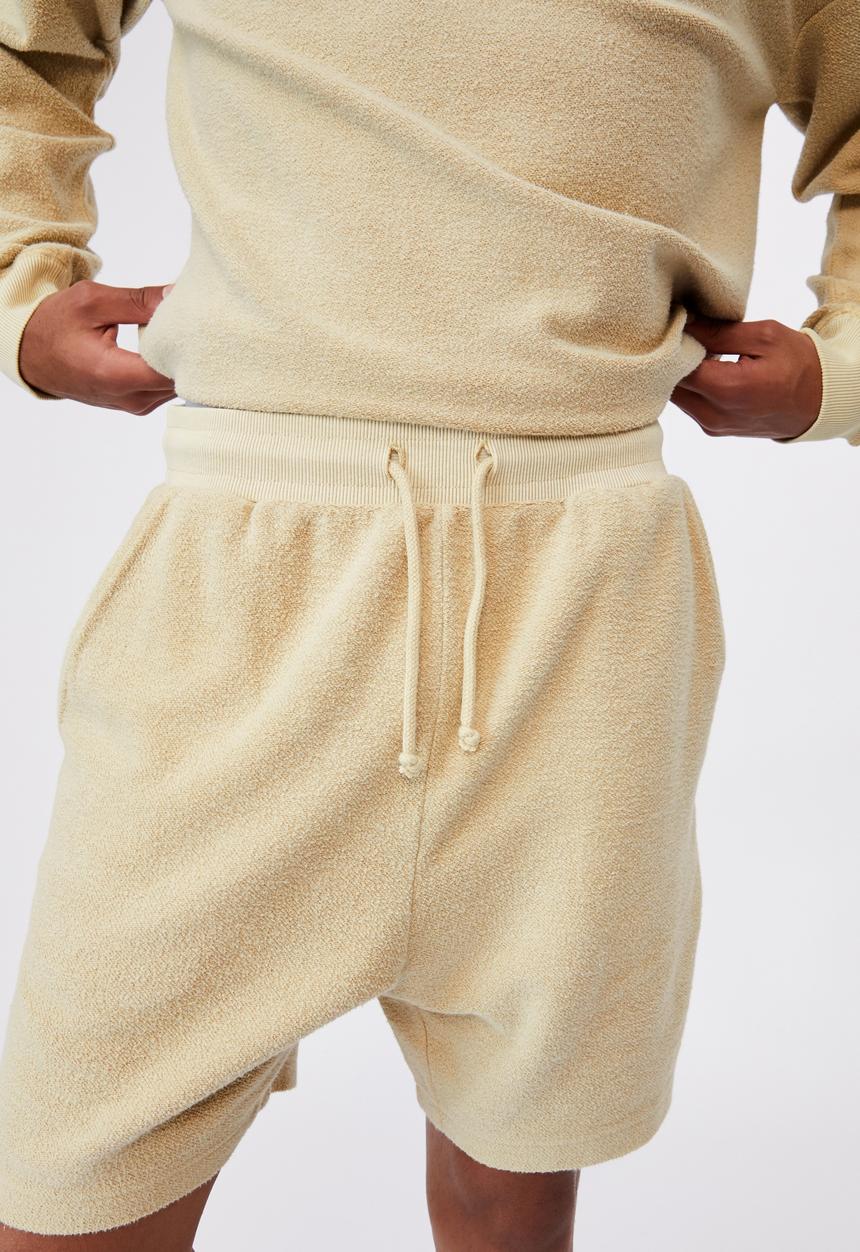 Factorie - Reverse fleece track short - washed sand