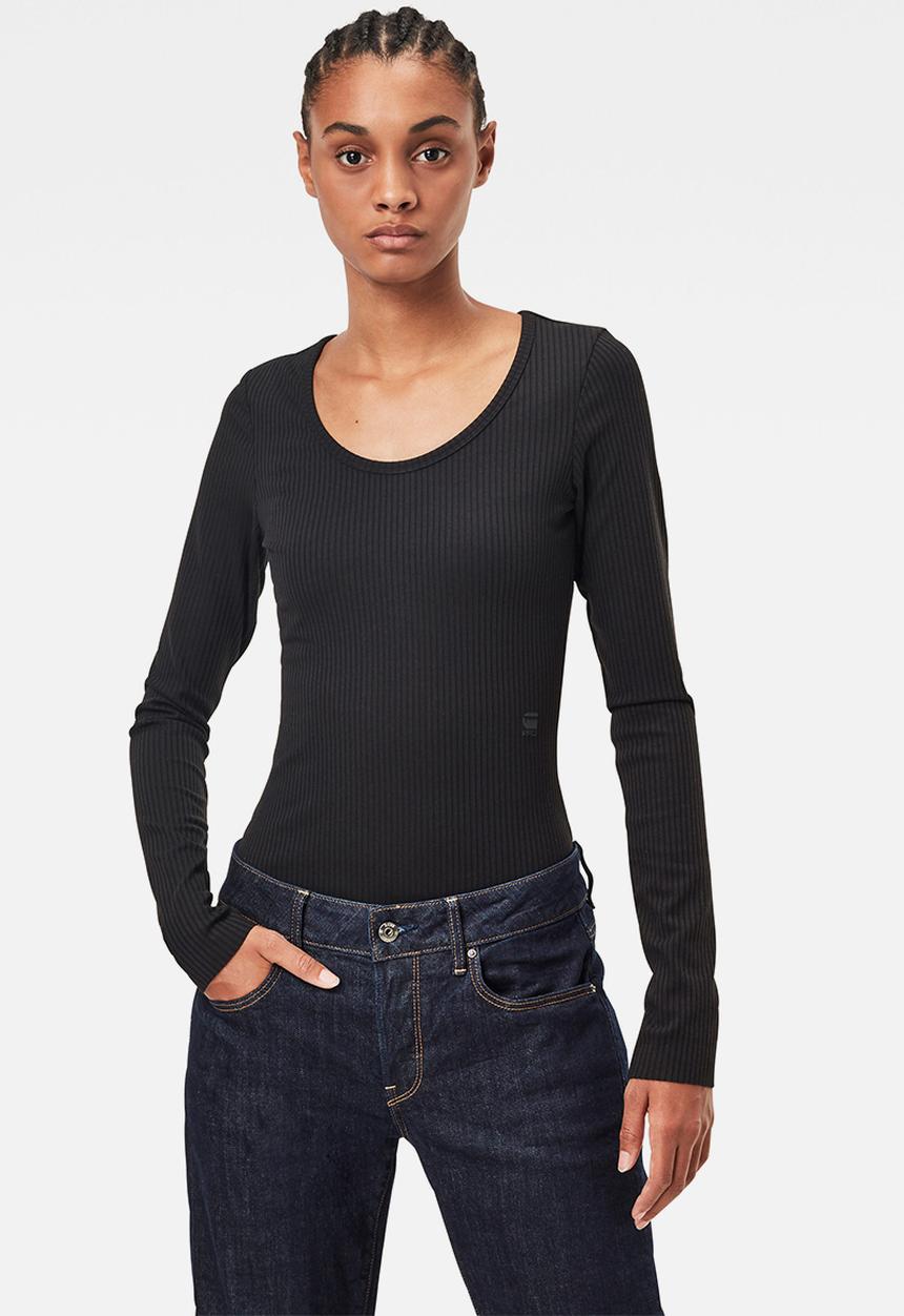 G-STAR - Rib bodysuit - black