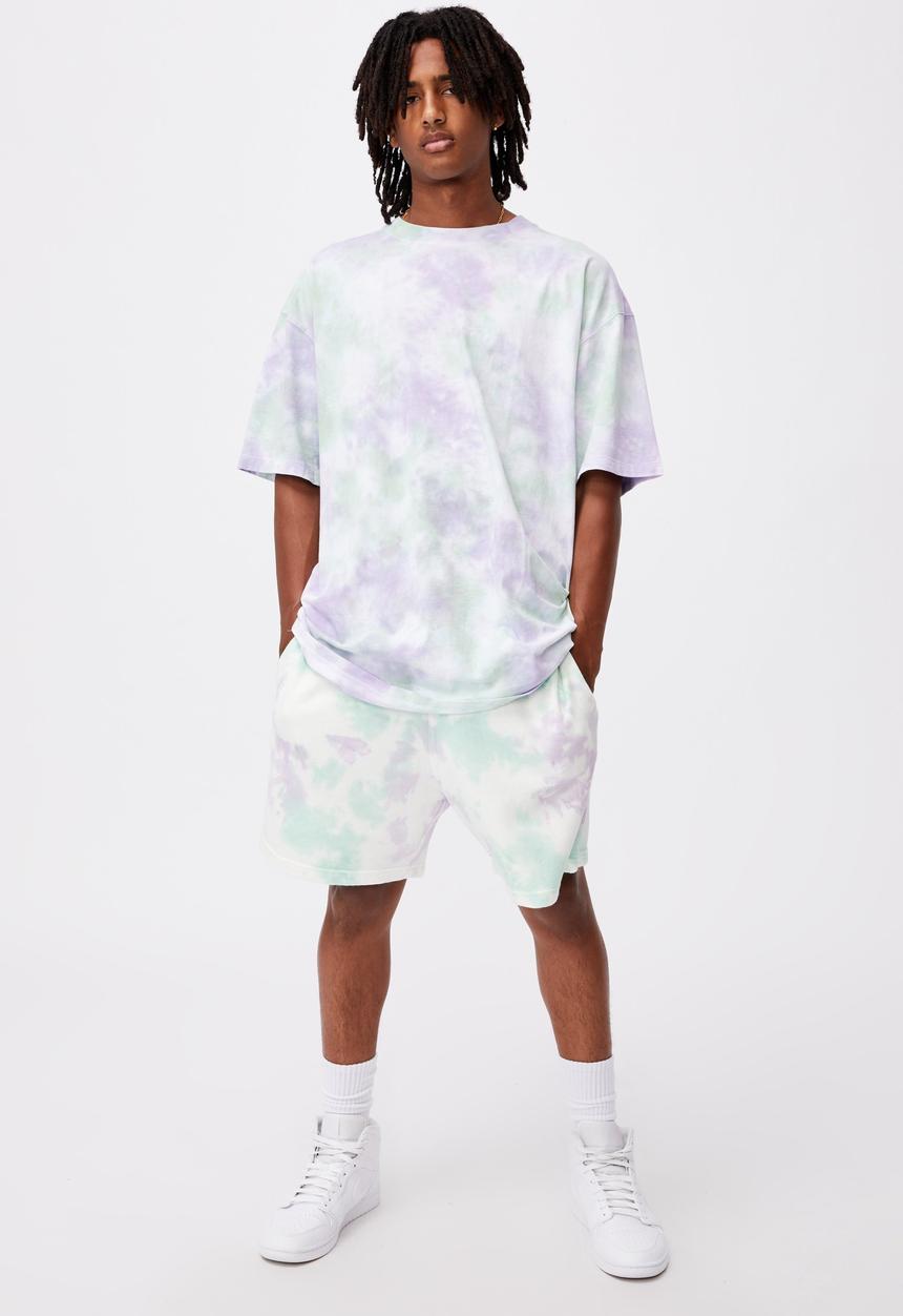 Factorie - Relaxed tie dye T-shirt - mint grape tie dye