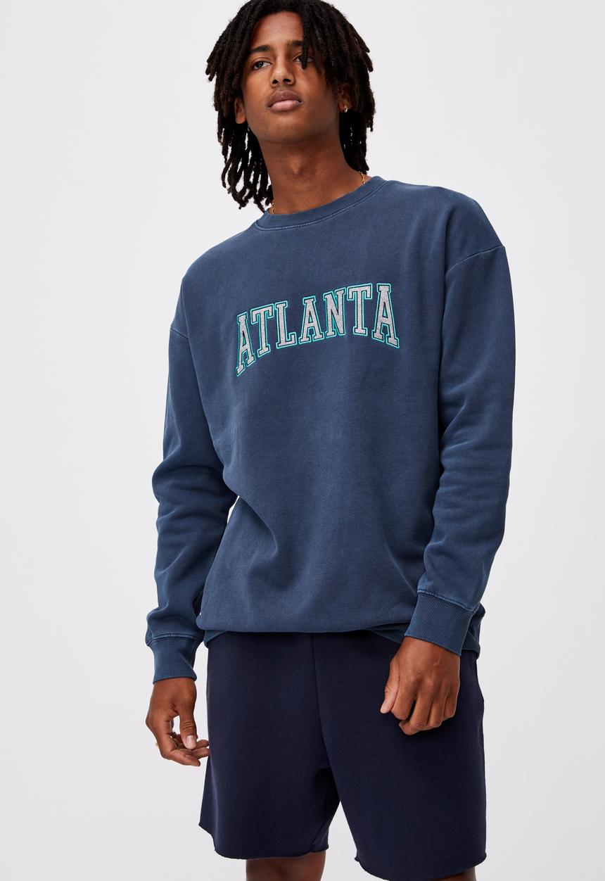 Factorie - Elite oversized crew - washed indigo