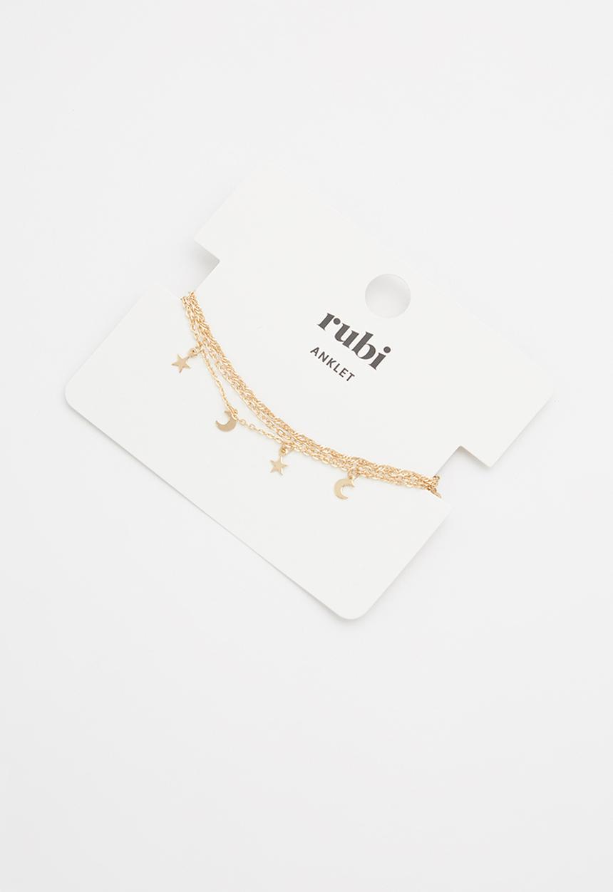 Rubi - Holiday charms anklet - gold 