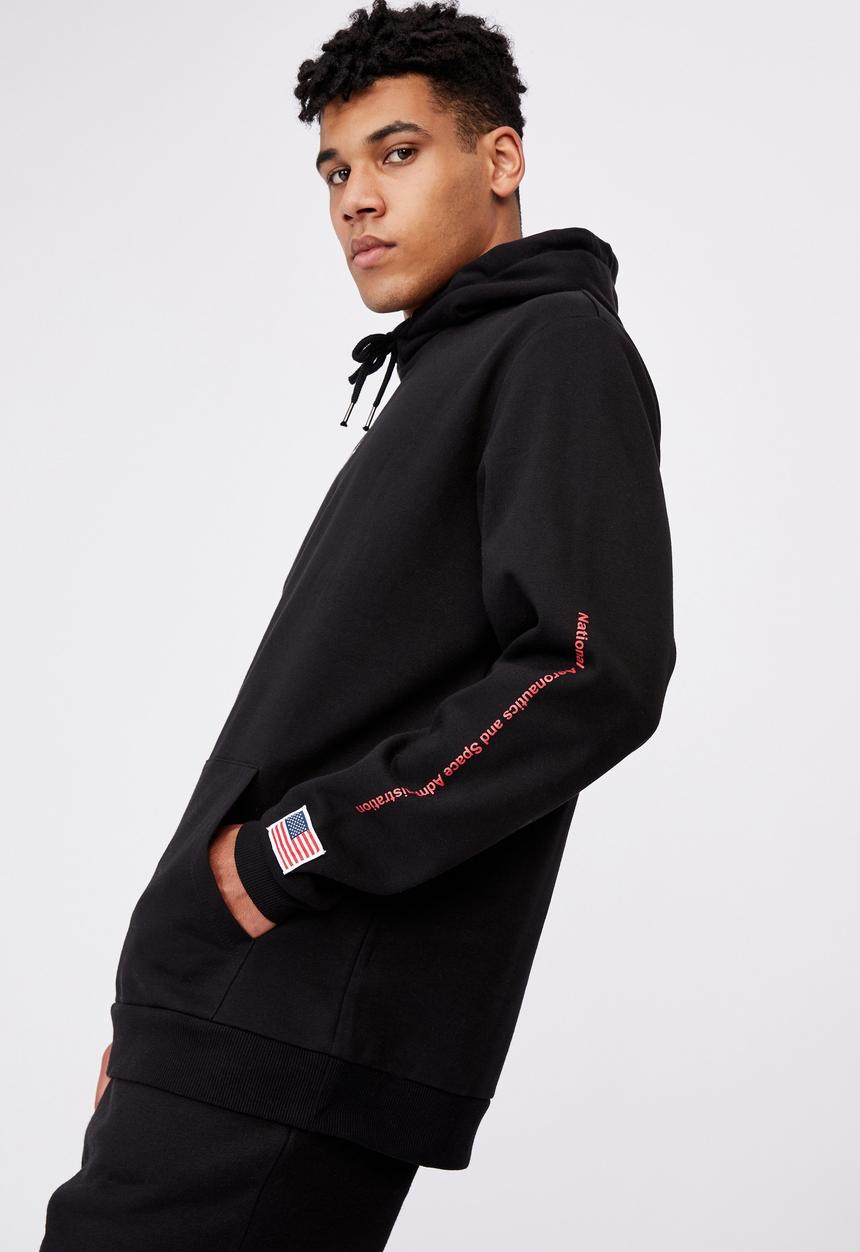 Factorie - Oversized nasa hoodie - black