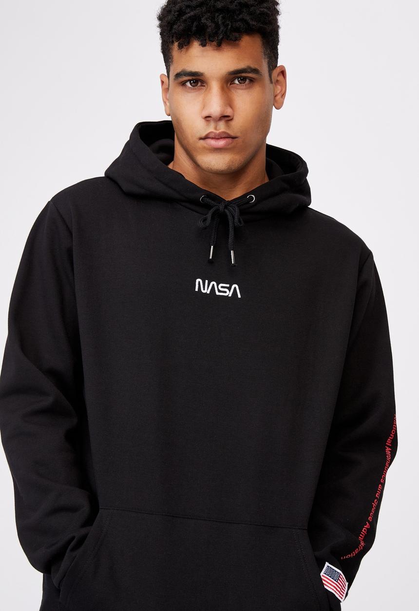 Factorie - Oversized nasa hoodie - black