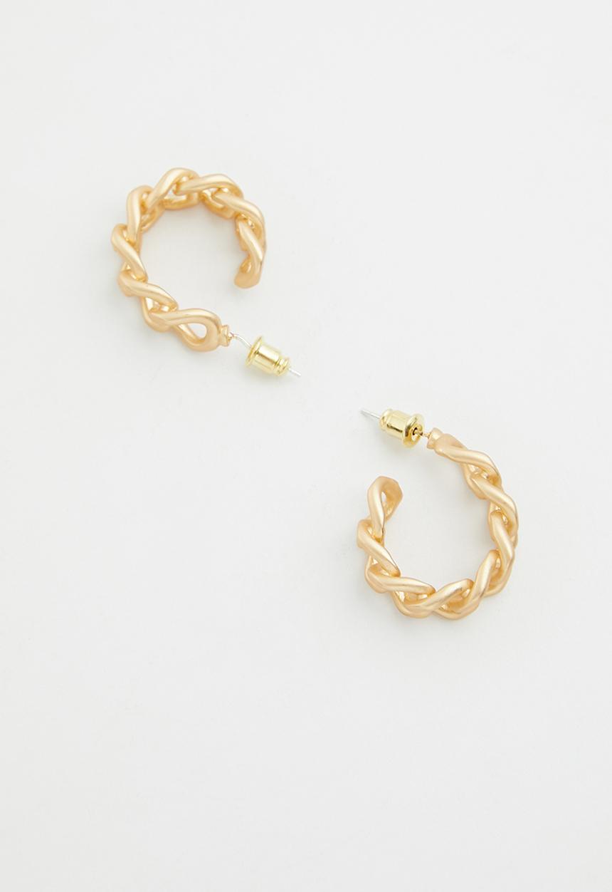 Superbalist - Chain link hoop earrings - gold