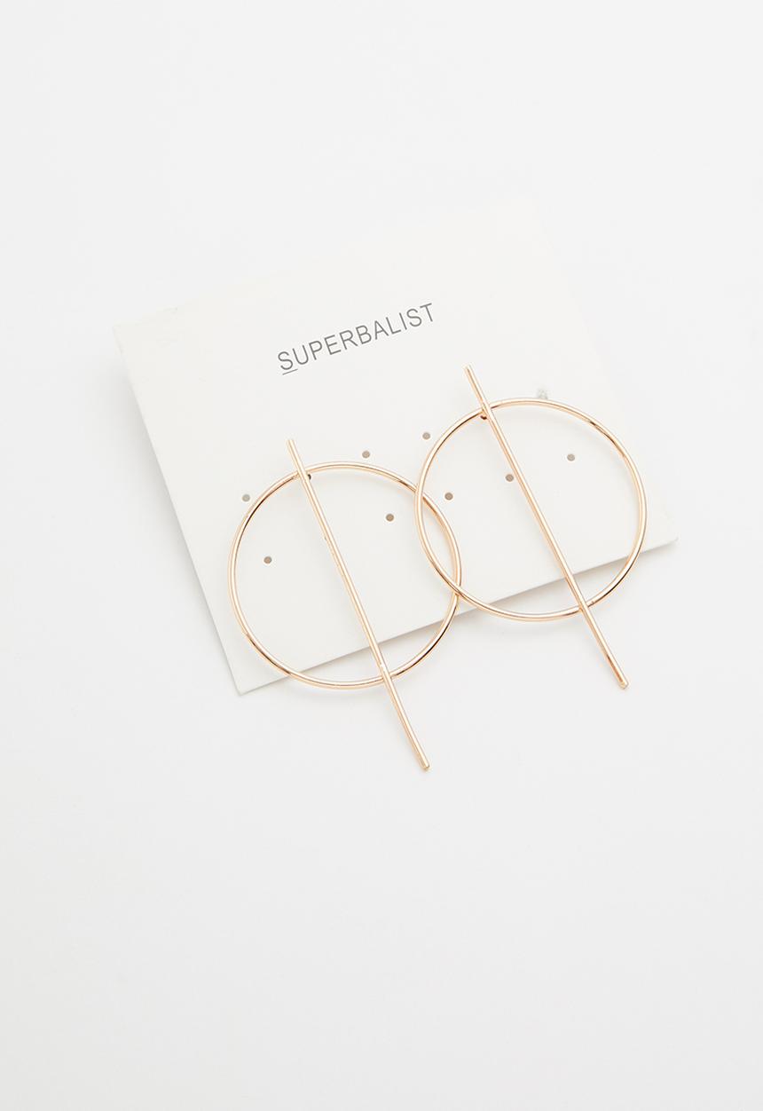 Superbalist - Abstract hoop earrings-gold