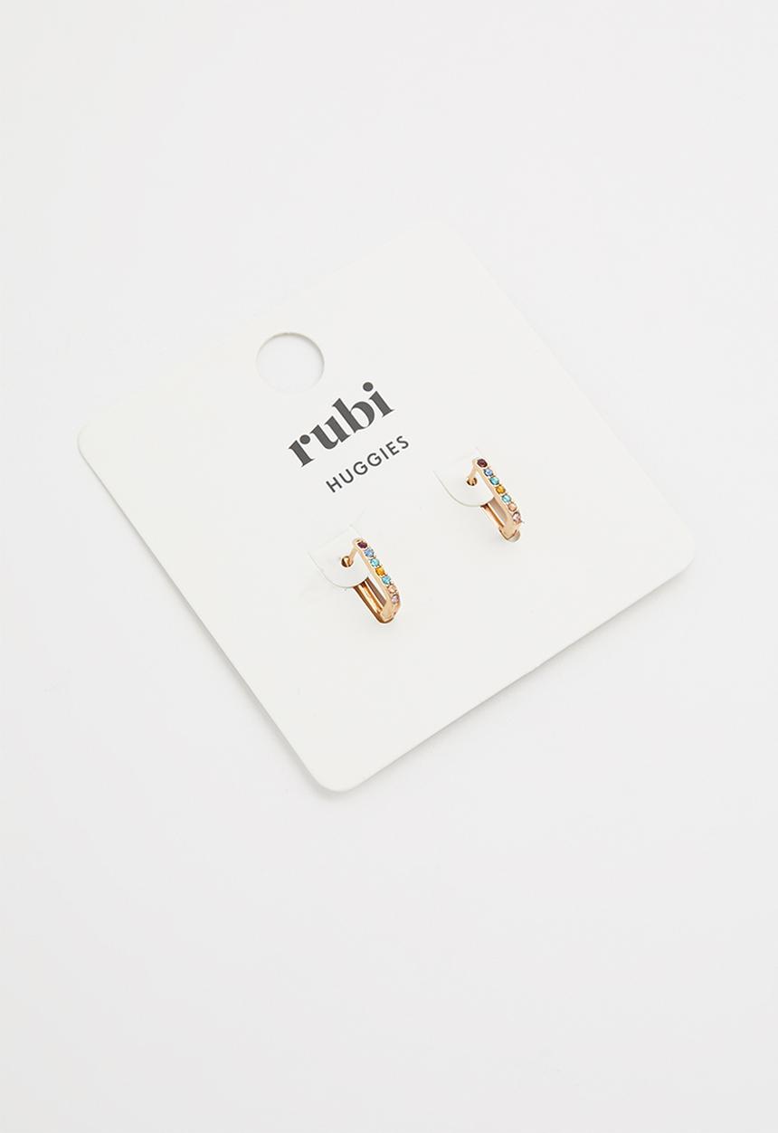 Rubi - Ear party luxe huggie hoops - gold 