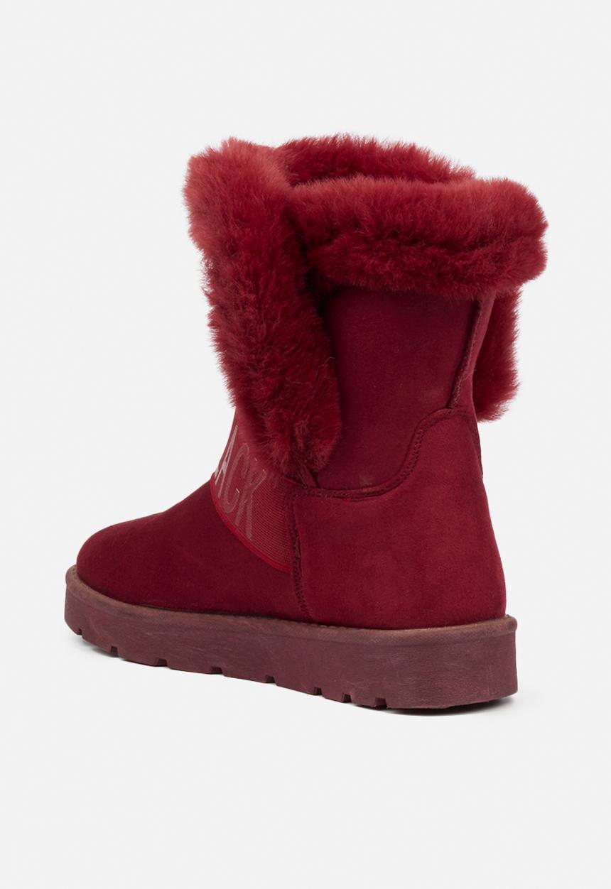 Miss Black - Rae slipper boot - burgundy