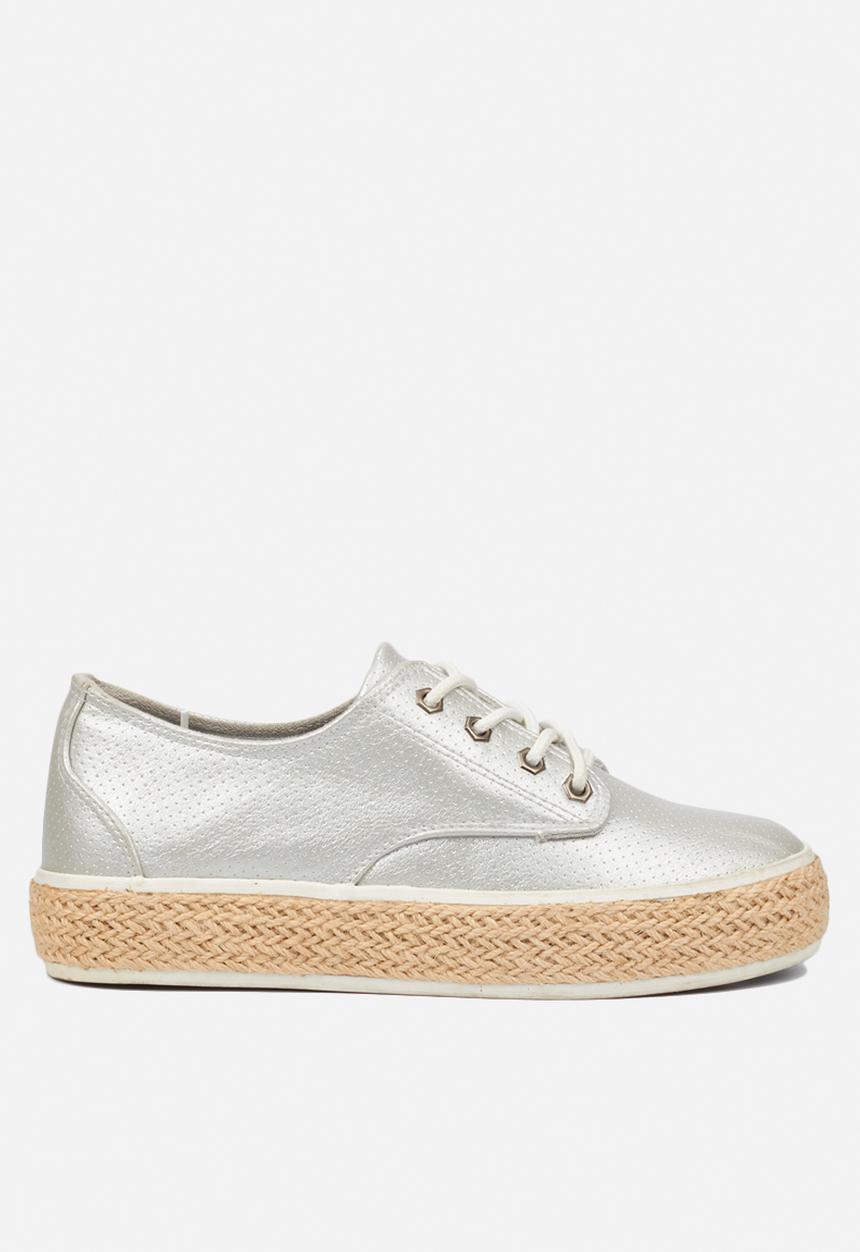 Miss Black - Regine espadrille sneaker - silver