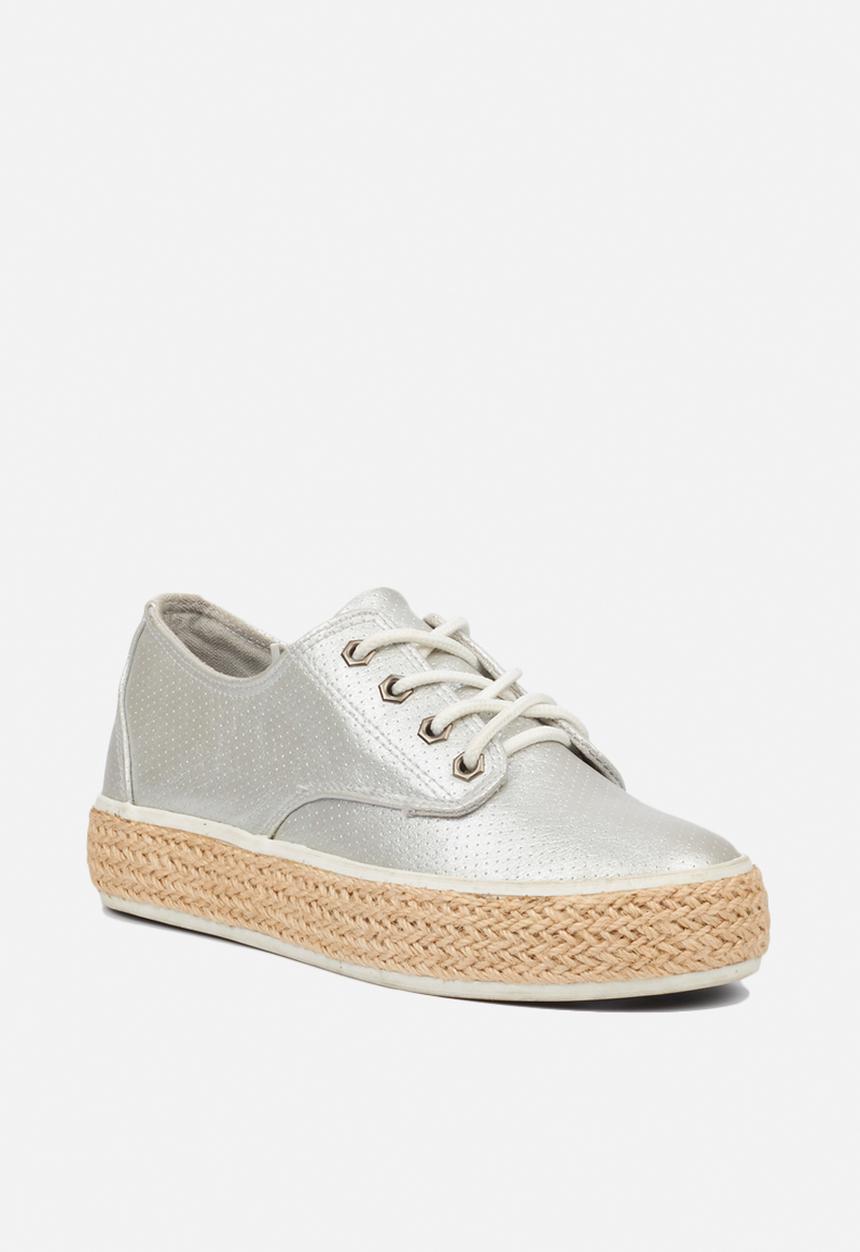 Miss Black - Regine espadrille sneaker - silver