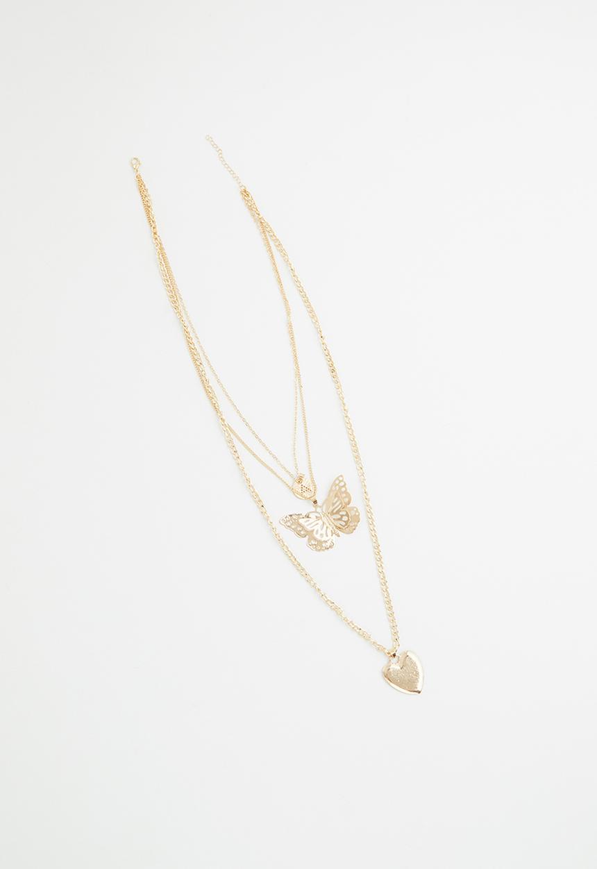 Superbalist - Multi layered charm necklace-gold