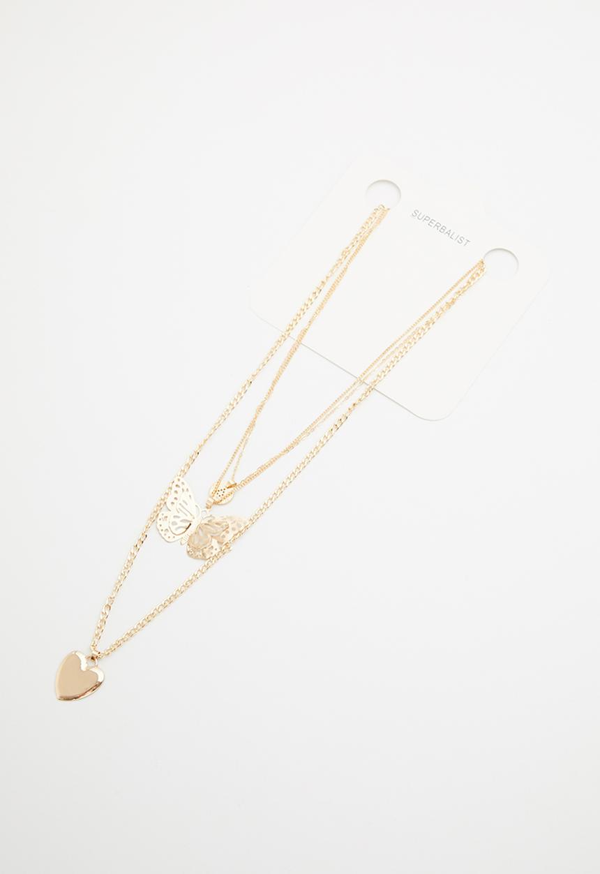 Superbalist - Multi layered charm necklace-gold