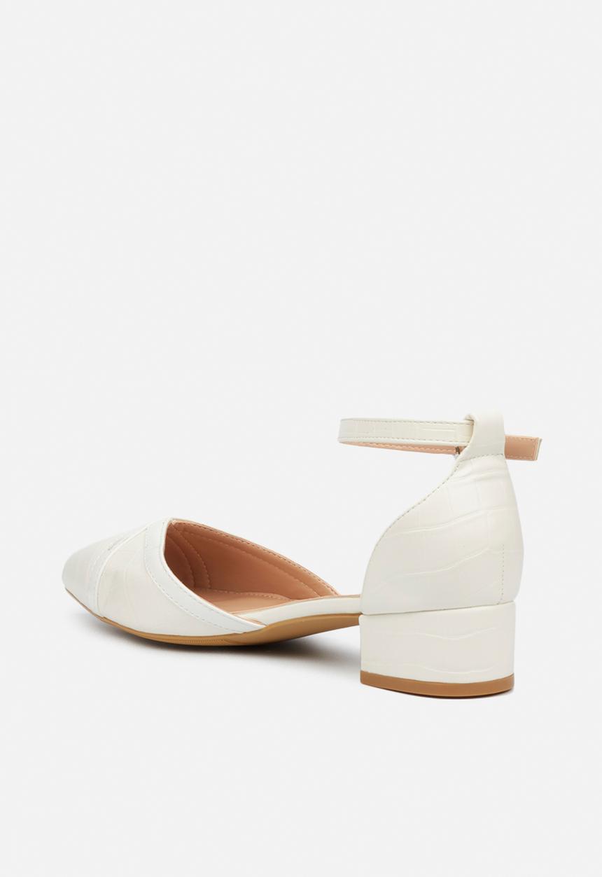 Butterfly Feet - Axis ankle strap heel - white