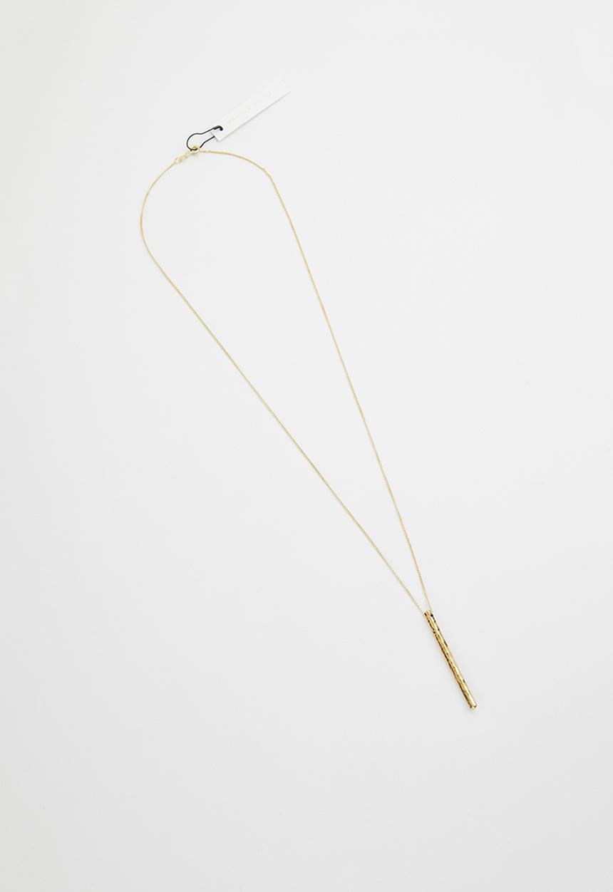 Matter of Fakt - Dented tube pendant-gold