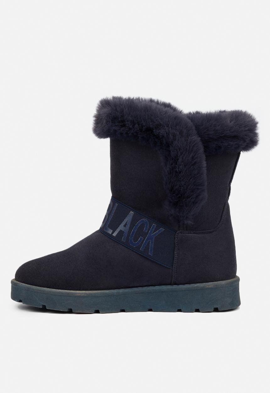 Miss Black - Rae slipper boot - navy