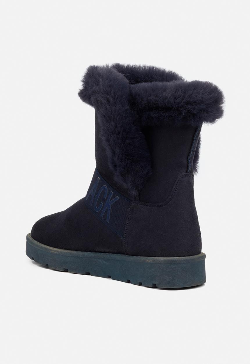 Miss Black - Rae slipper boot - navy