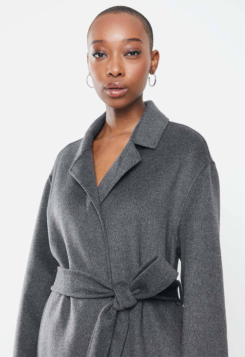 MANGO - Coat batin - grey