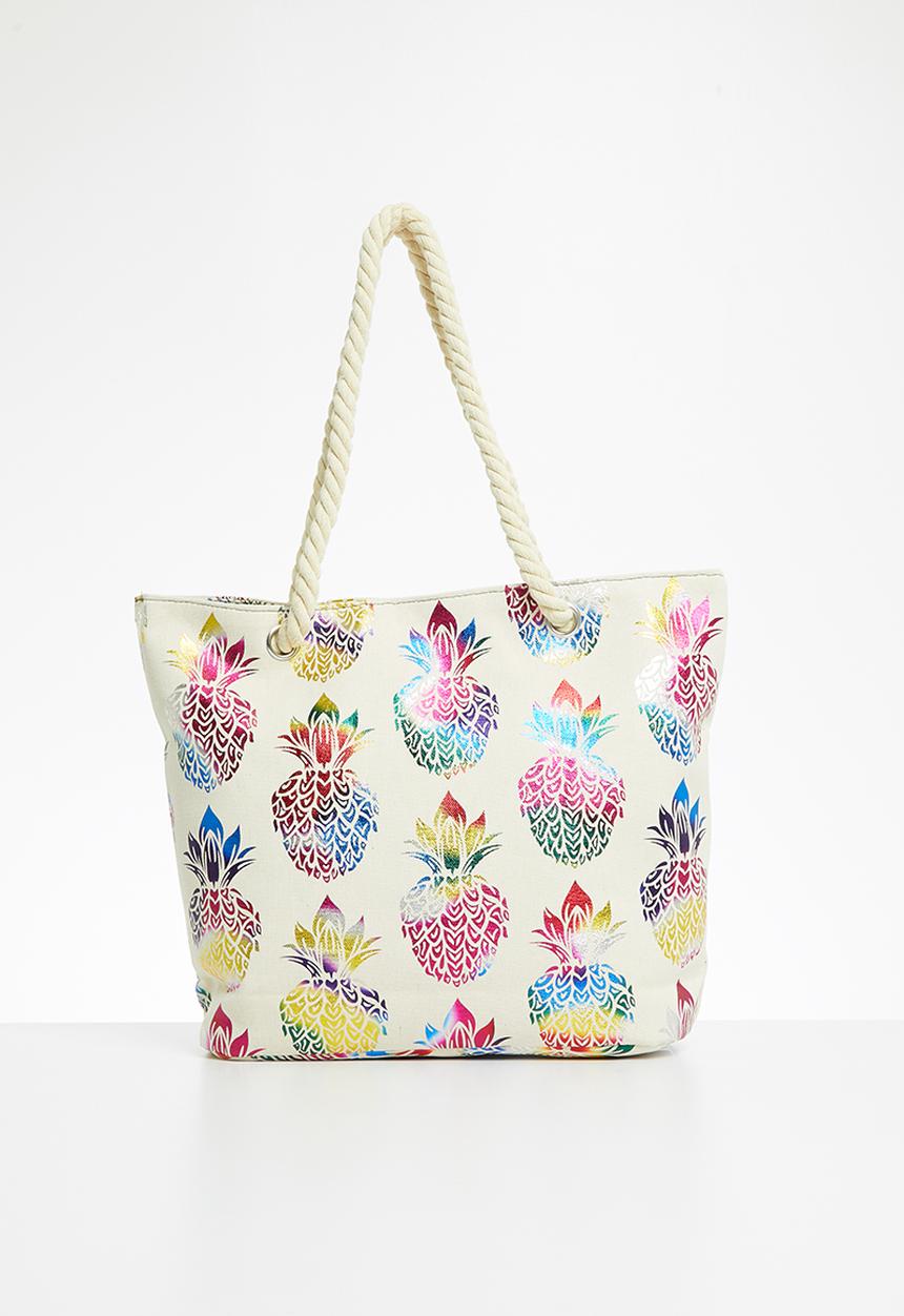 Rebel Republic - Girls pineapple shopper bag - multi