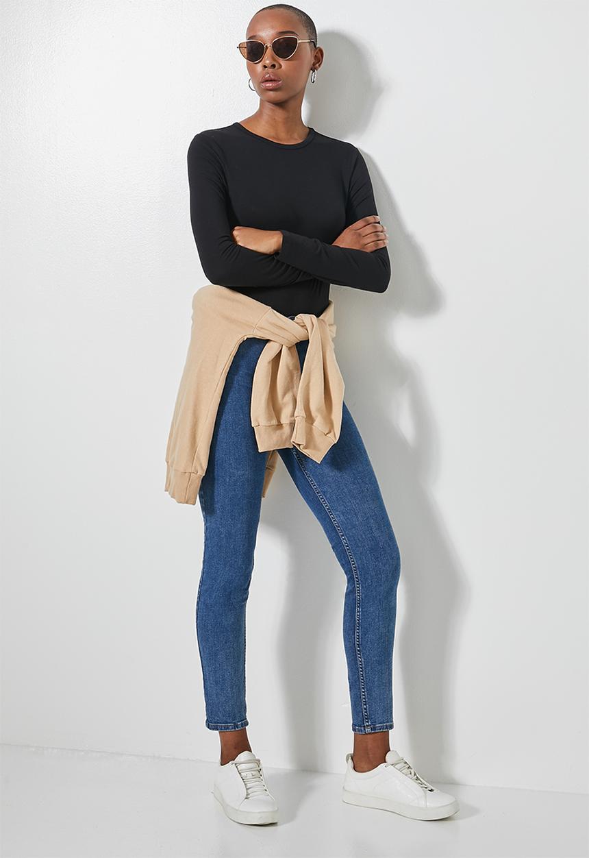 Superbalist - 2 Pack crew neck bodysuit - black & white