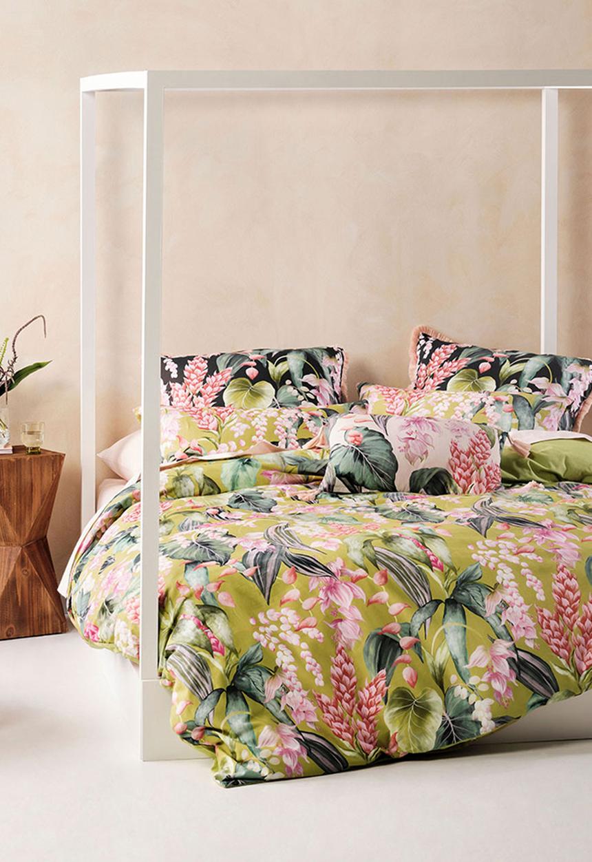 Linen House - Jonie duvet cover set - moss
