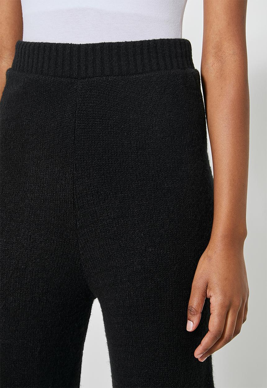 Superbalist - Wide leg knitwear pants - black