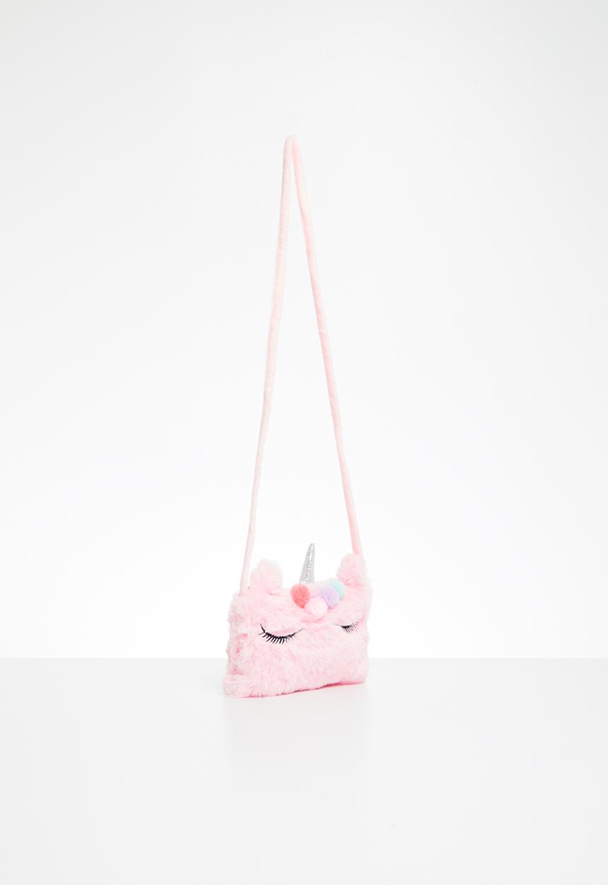 Pop Candy - Girls unicorn furry bag - pink