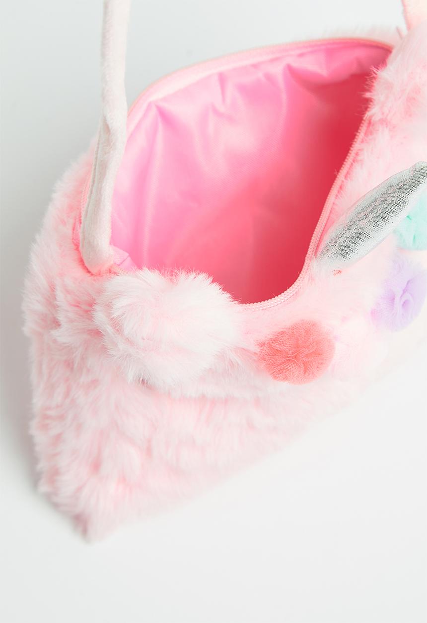 Pop Candy - Girls unicorn furry bag - pink