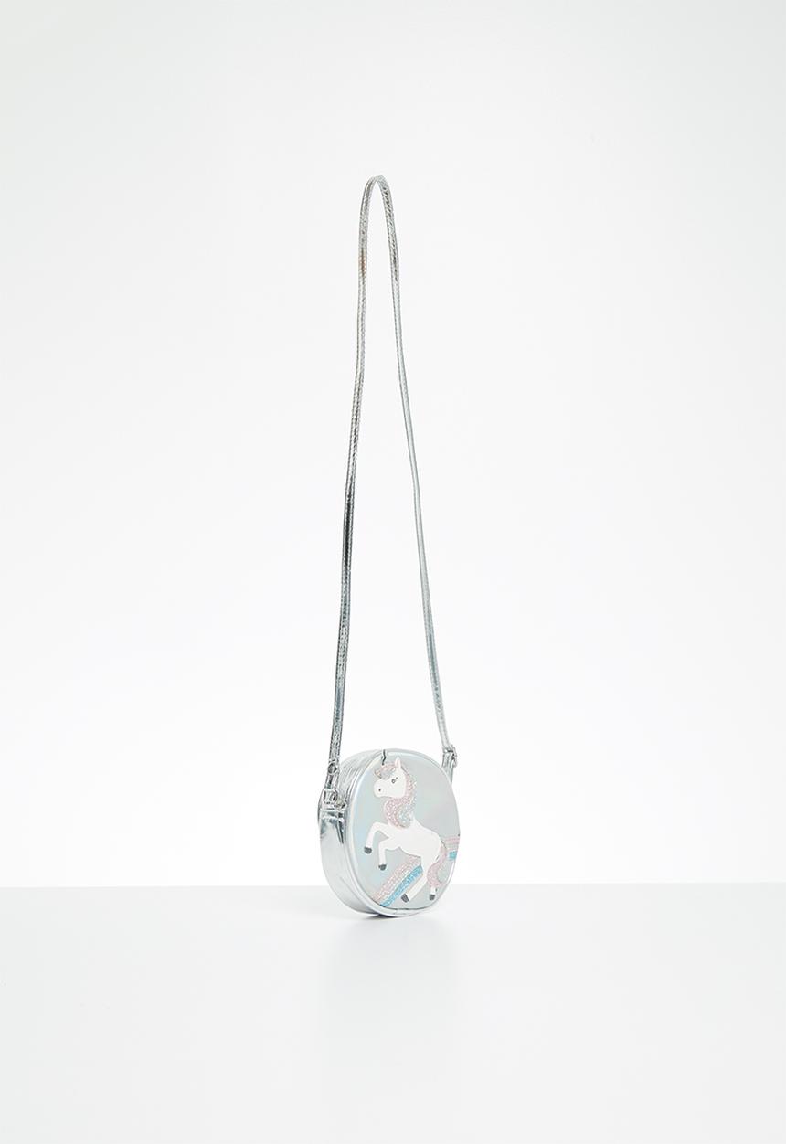 Pop Candy - Girls glitter unicorn bag - silver 