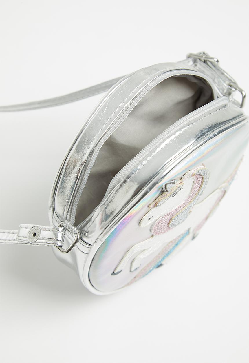 Pop Candy - Girls glitter unicorn bag - silver 