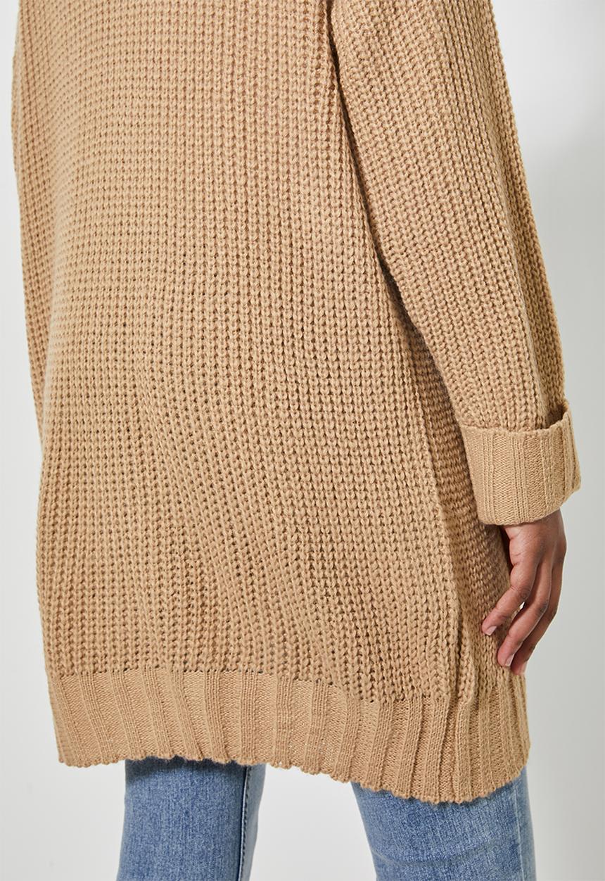 Superbalist - Chunky knit cardi - taupe