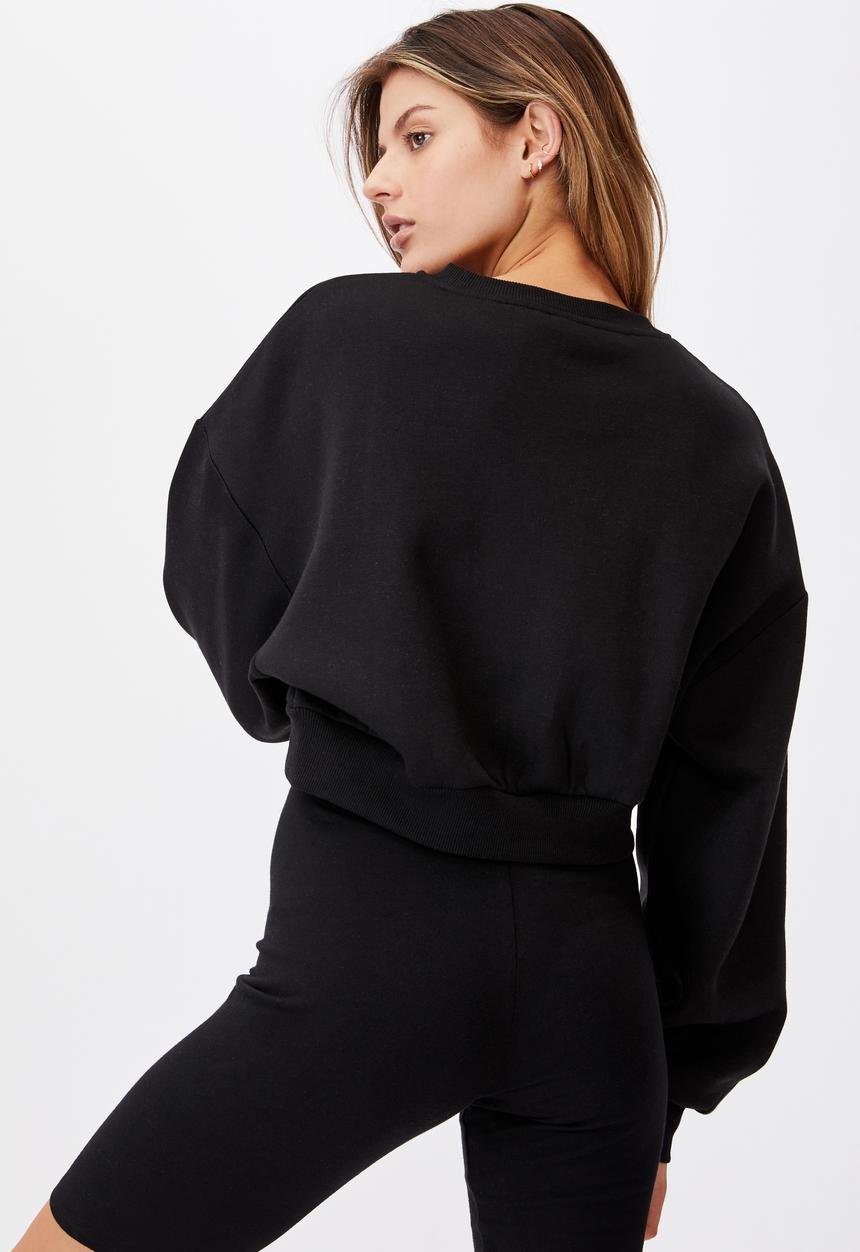 Factorie - Boxy crop crew - black