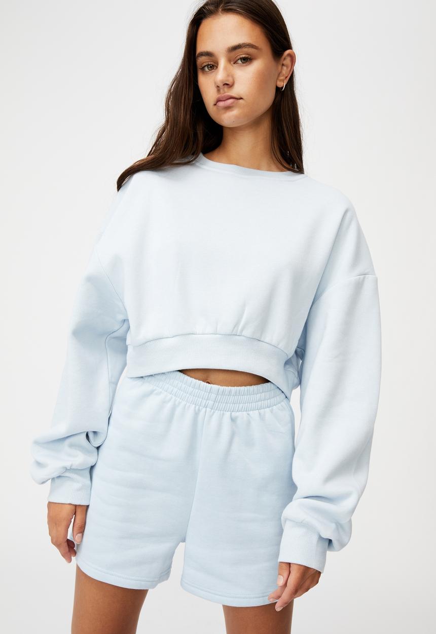 Factorie - Boxy crop crew - skyway blue