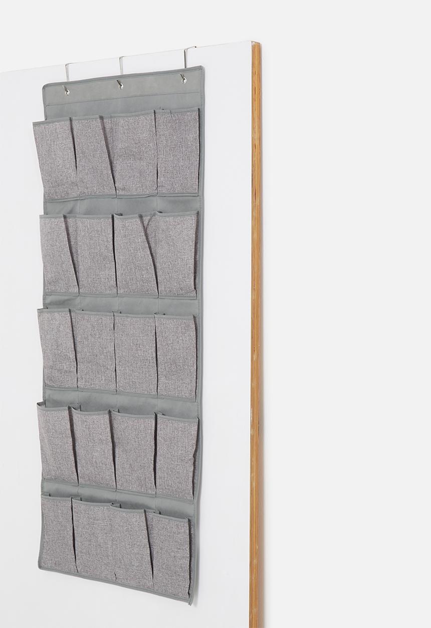 Sixth Floor - 20 pocket over door organizer - light grey