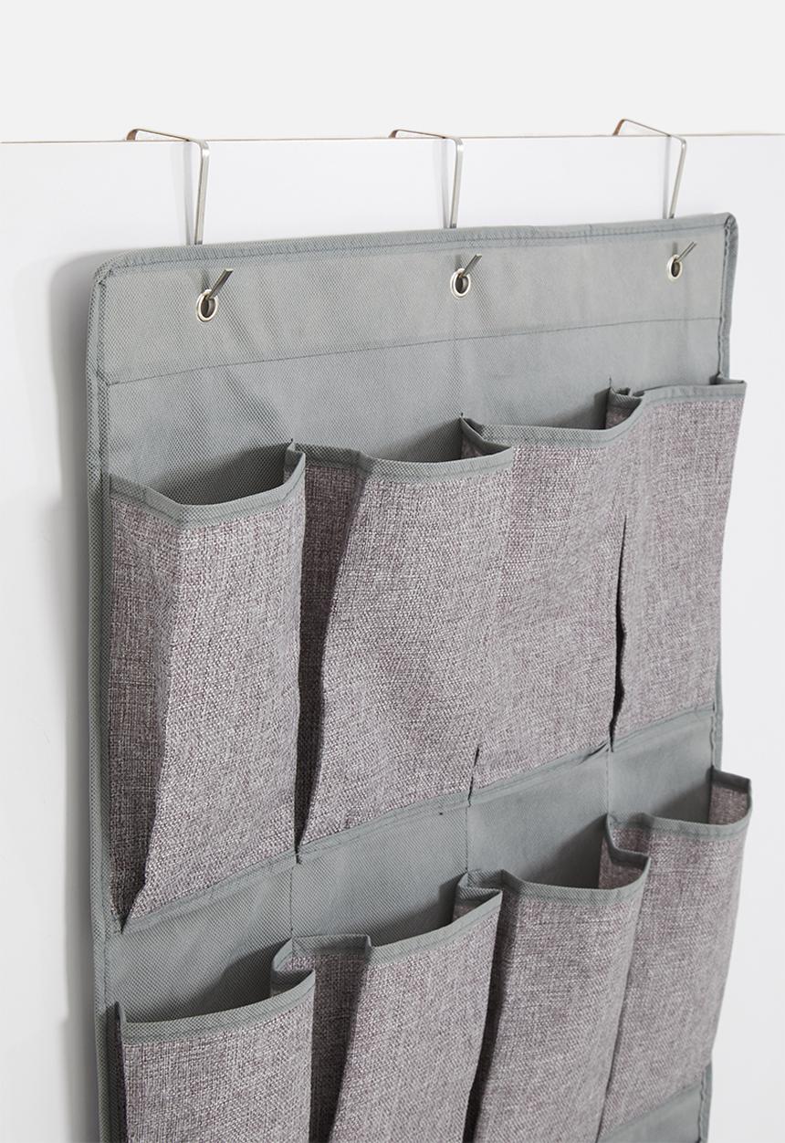 Sixth Floor - 20 pocket over door organizer - light grey